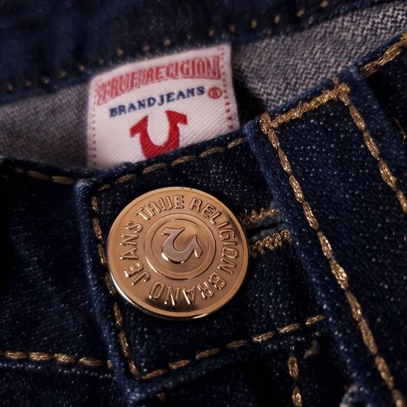 True Religion Joey 26 Big T Wide Leg Blue Jeans NWT NEW $205 MSRP - Picture 14 of 16